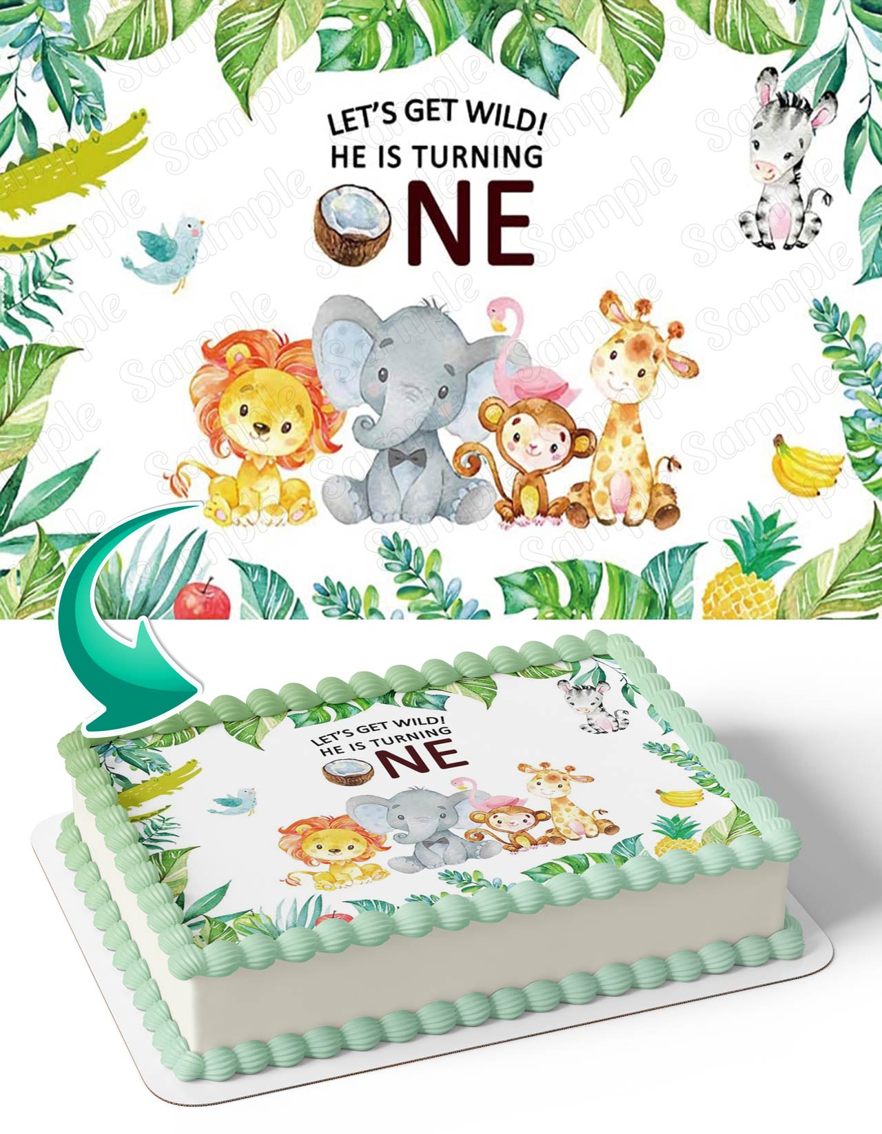 Lets Get Wild He Is Turning One Edible Cake Toppers – Cakecery