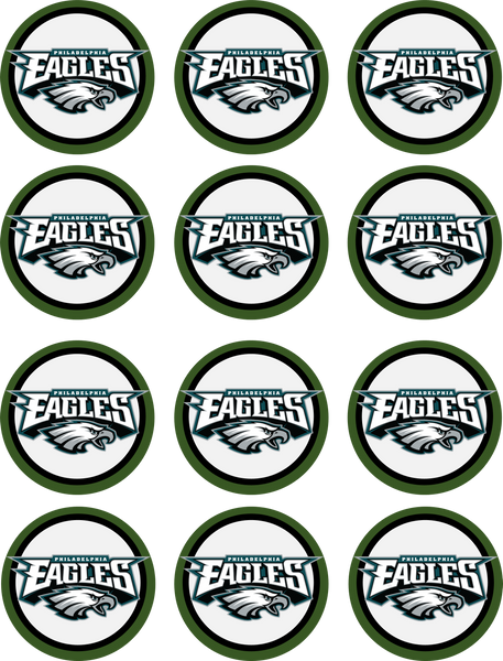 Philadelphia Eagles Cupcake Toppers