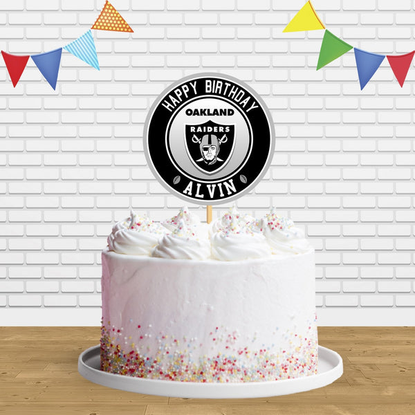 Oakland Raiders Edible Cake Toppers Round – Cakecery