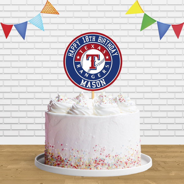 Texas Rangers Edible Birthday Cake Topper