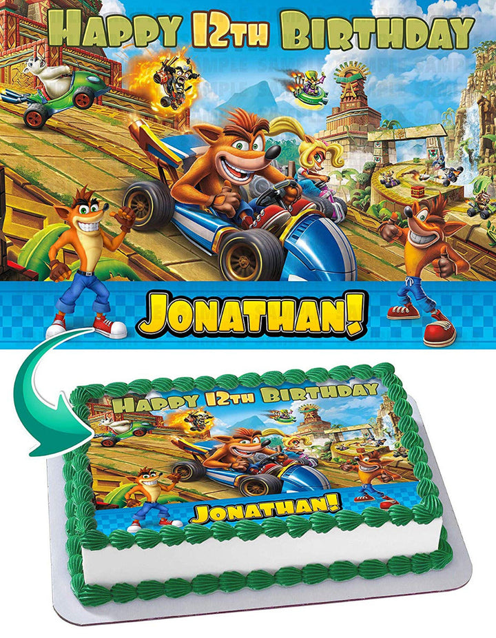 Crash Team Racing NitroFueled Edible Cake Toppers