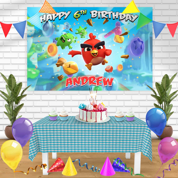 Angry Birds Kids AB Bn Birthday Banner Personalized Party Backdrop Decoration