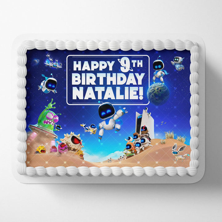 Astro Bot Game PS5 TRL Edible Cake Toppers