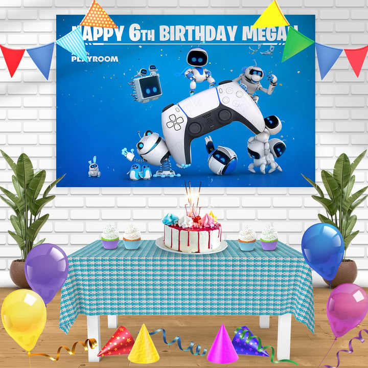 Astros Playroom Video Game Bn Birthday Banner Personalized Party Backdrop Decoration