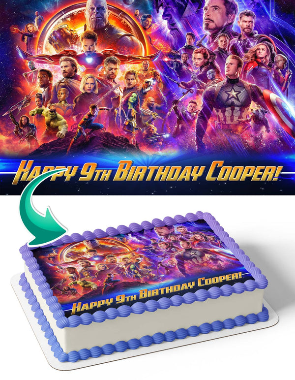 Avengers Infinity War Avengers Endgame Edible Cake Toppers