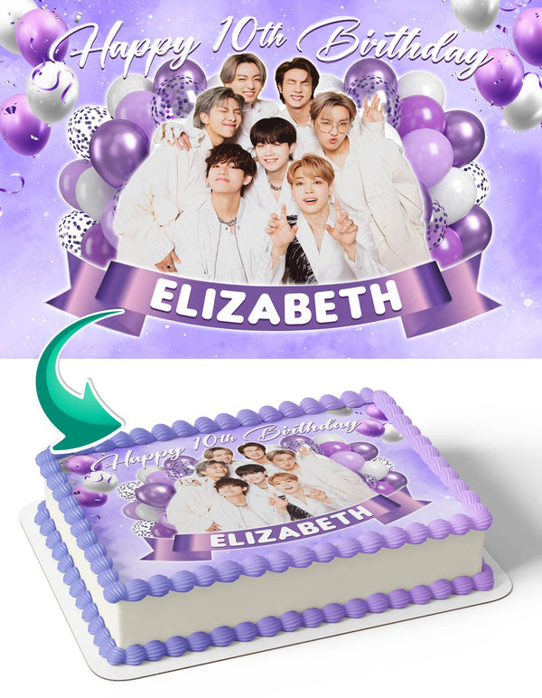 BTS Bangtan Boys KPop Edible Cake Toppers