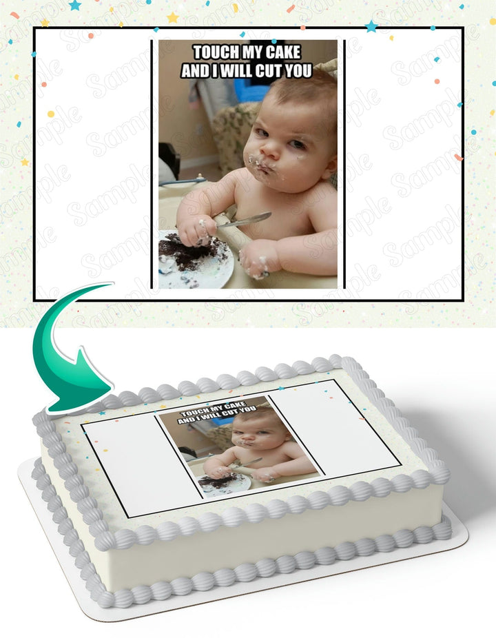 Baby Eating Cake Meme Edible Cake Toppers