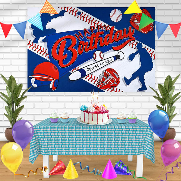 Baseball Minor League Ballpark Bn Birthday Banner Personalized Party Backdrop Decoration