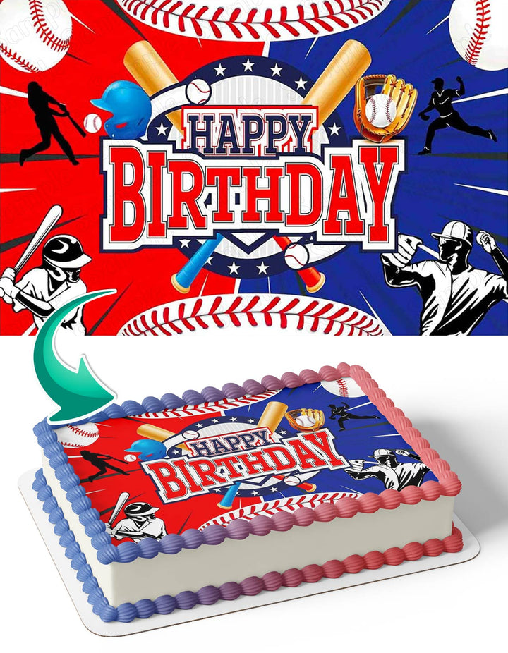 Baseball Player Pitcher Edible Cake Toppers