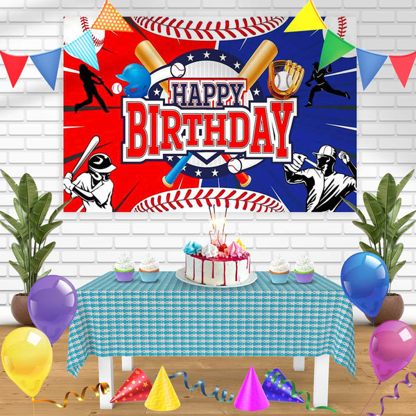 Baseball Player Pitcher Bn Birthday Banner Personalized Party Backdrop Decoration