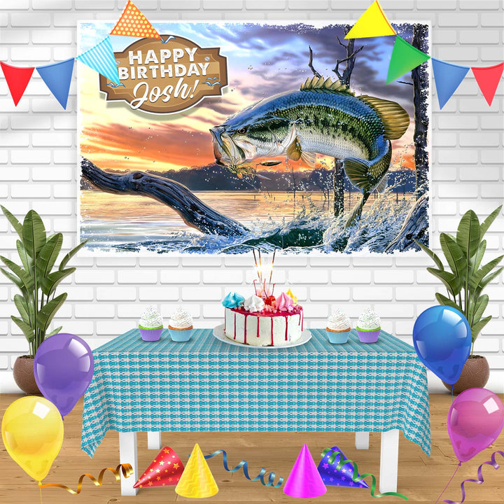 Bass Pro Shops Salmon Fishing Season Bn Birthday Banner Personalized Party Backdrop Decoration