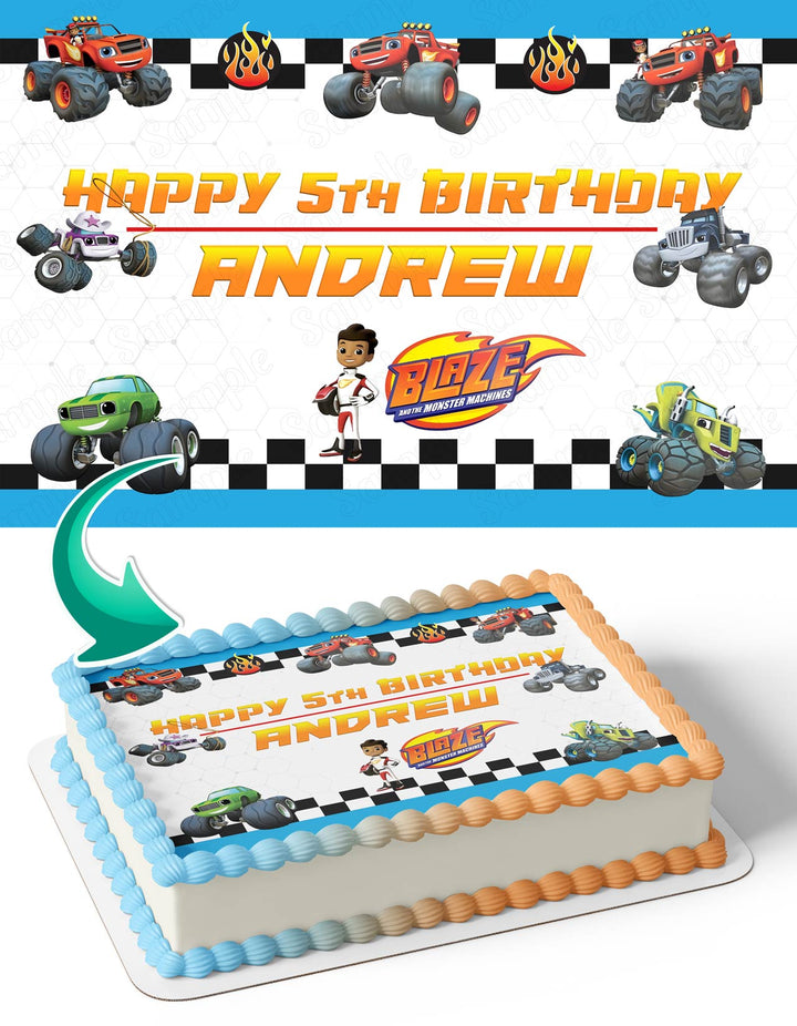 Blaze and the Monster Machines Edible Cake Toppers