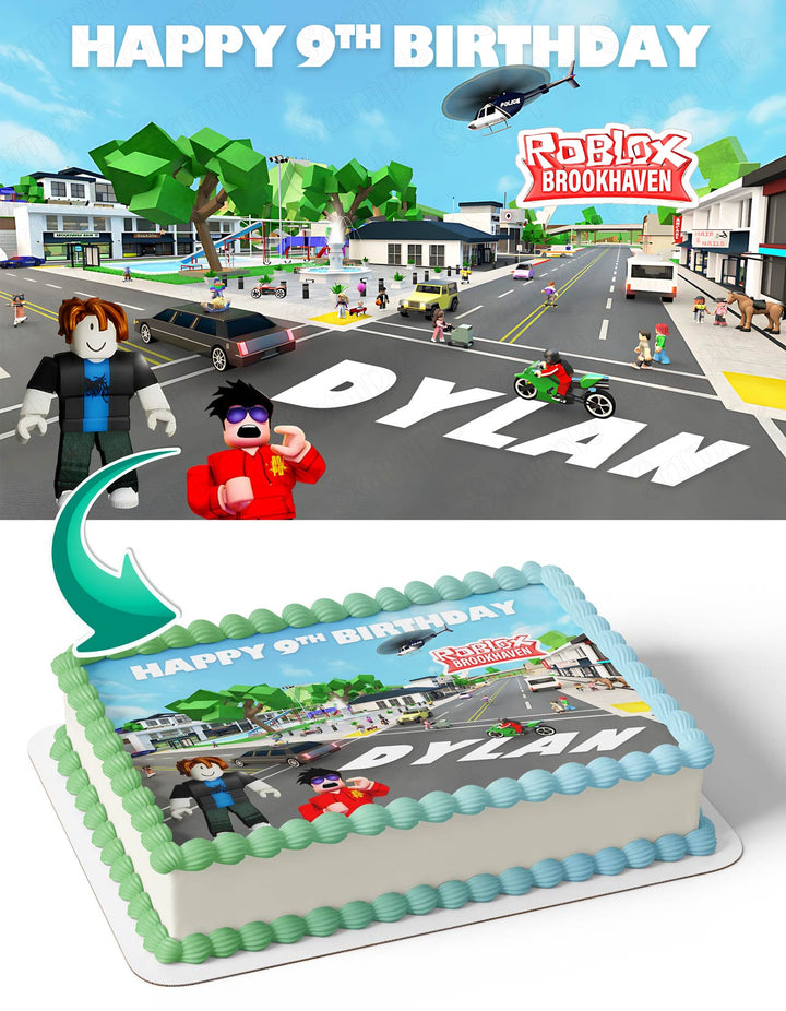 BrookHaven Roblox Edible Cake Toppers