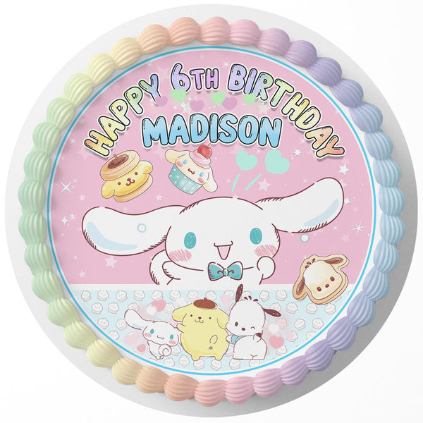 Cinnamoroll Sanrio Hello Kittie Rd Edible Cake Toppers Round