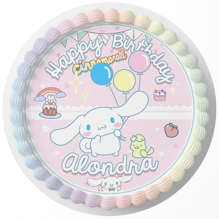 Cinnamoroll by Sanrio Hello Kittie Rd Edible Cake Toppers Round