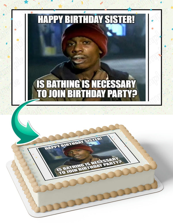 Dave Chappelle Sister Meme Edible Cake Toppers