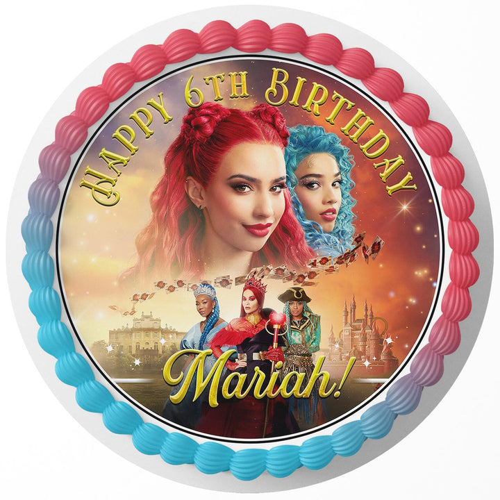 Descendants The Rise of Red Rd Edible Cake Toppers Round