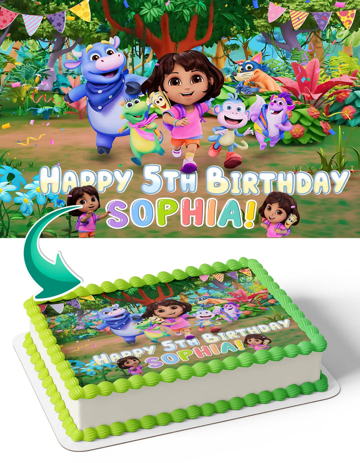 Dora 2024 Edible Cake Toppers