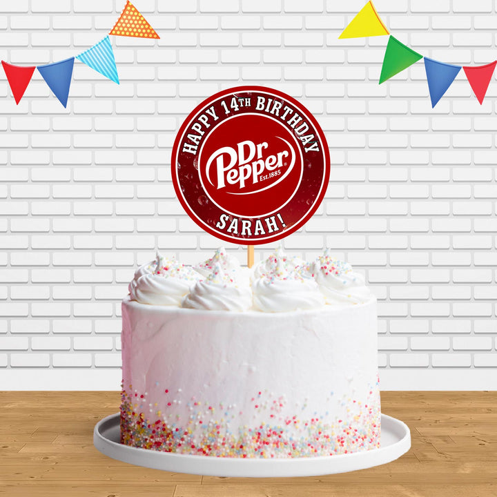 Dr Pepper Ct Cake Topper Centerpiece Birthday Party Decorations