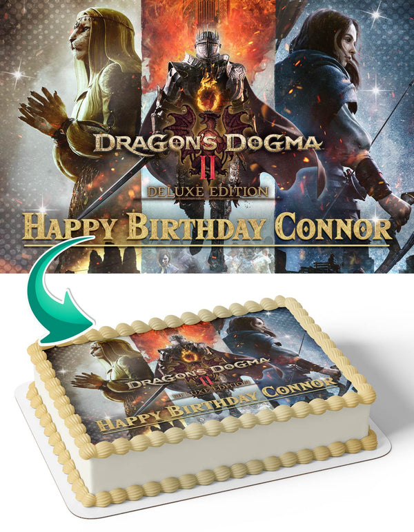 Dragons Dogma Gamers Edible Cake Toppers