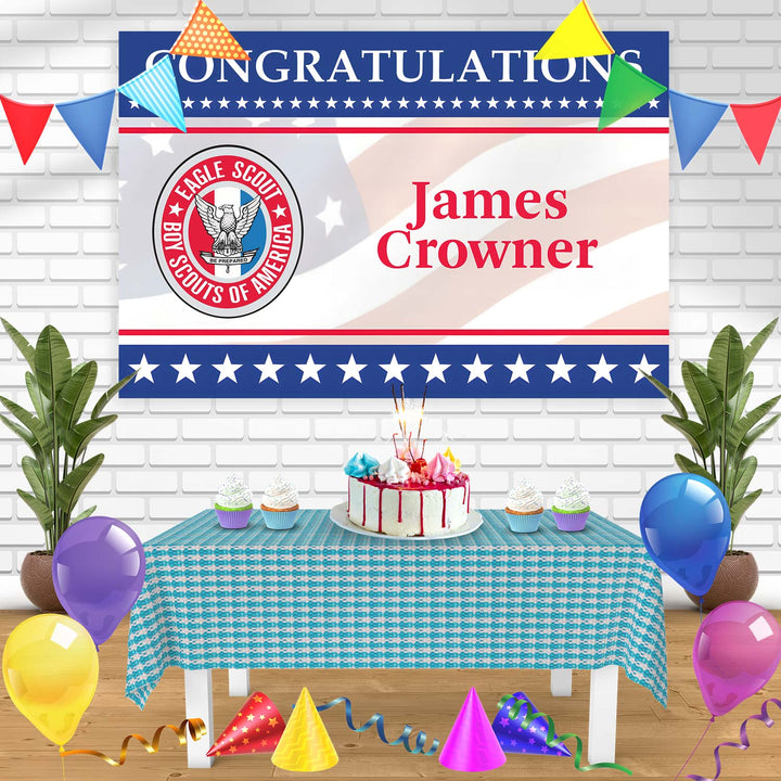 Eagle Scout The National Eagle Scout Association Bn Birthday Banner Personalized Party Backdrop Decoration