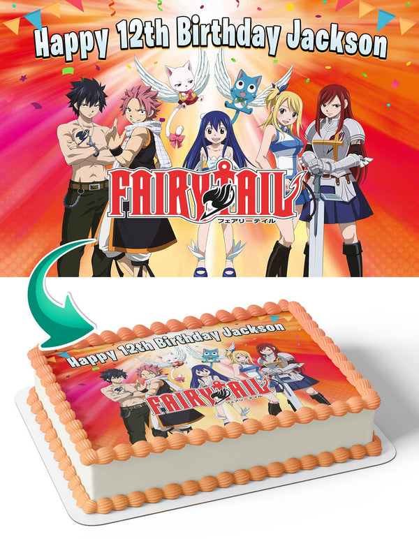 Fairy Tail Anime Edible Cake Toppers