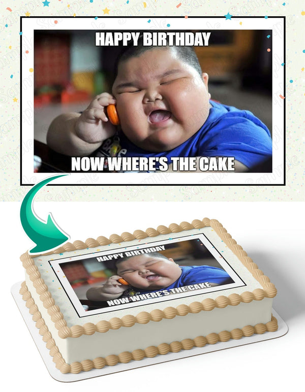 Fat Asian Kid Meme Edible Cake Toppers