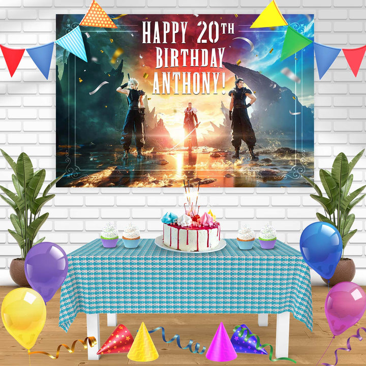 Final Fantasy VII Rebirth Bn Birthday Banner Personalized Party Backdrop Decoration