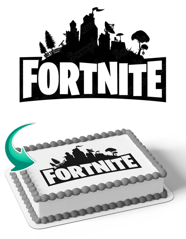 Fornite Logo Edible Cake Toppers