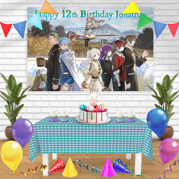 Frieren Beyond Journeys End Anime Bn Birthday Banner Personalized Party Backdrop Decoration