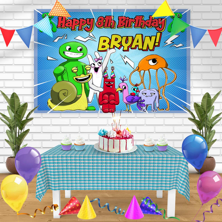 Garten of Banban Roblox Bn Birthday Banner Personalized Party Backdrop Decoration