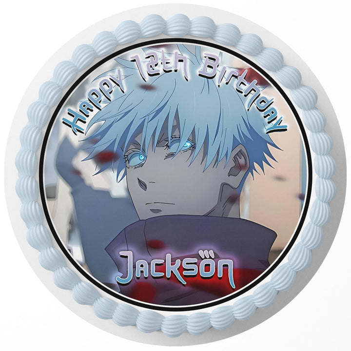 Gojo Satoru Jujutsukaisen Sakuna Rd Edible Cake Toppers Round