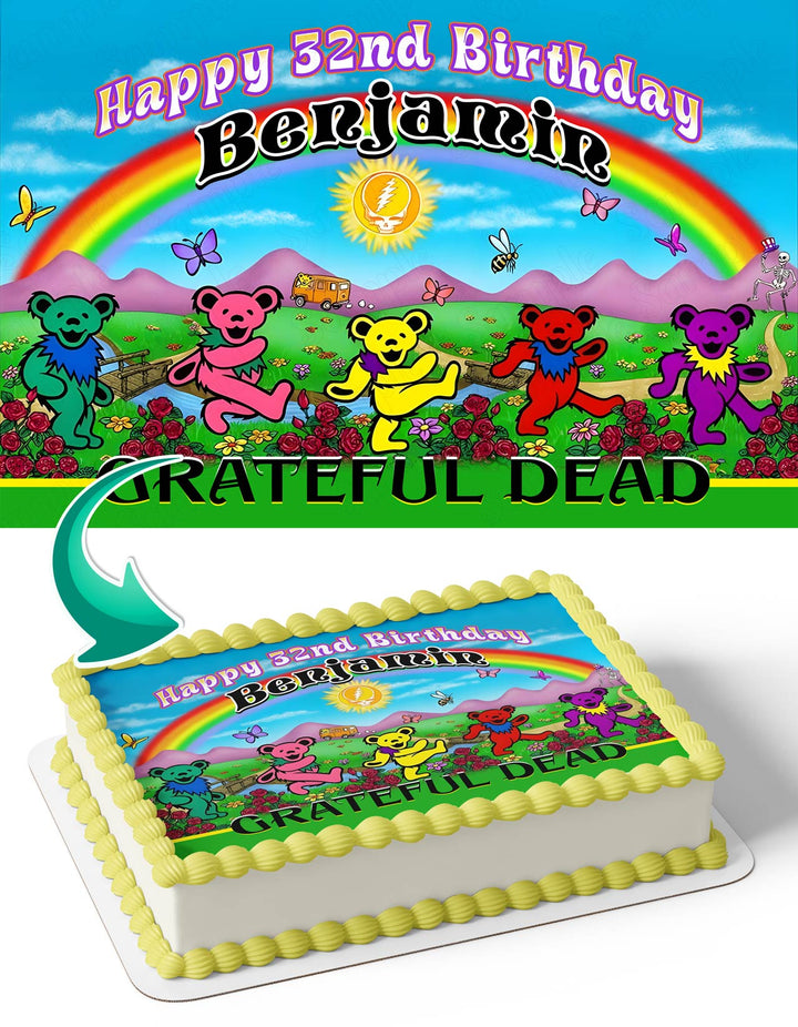 Grateful Dead Dancing Bears Edible Cake Toppers