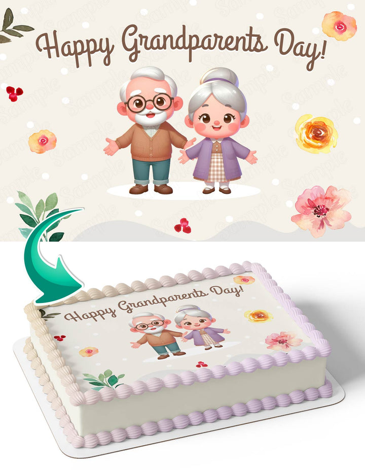 Happy Grandparents Day Edible Cake Toppers