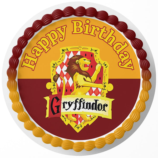 Harry Potter Gryffindor House Edible Cake Toppers Round