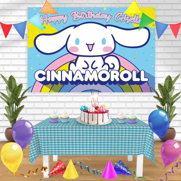 Hello Kitty Cinnamoroll Kawaii Sanrio BPY Bn Birthday Banner Personalized Party Backdrop Decoration