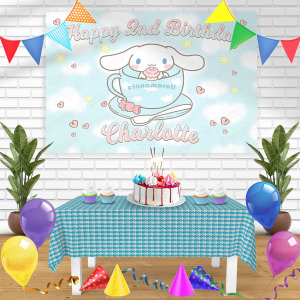 Hello Kitty Cinnamoroll by Sanrio Bn Birthday Banner Personalized Party Backdrop Decoration