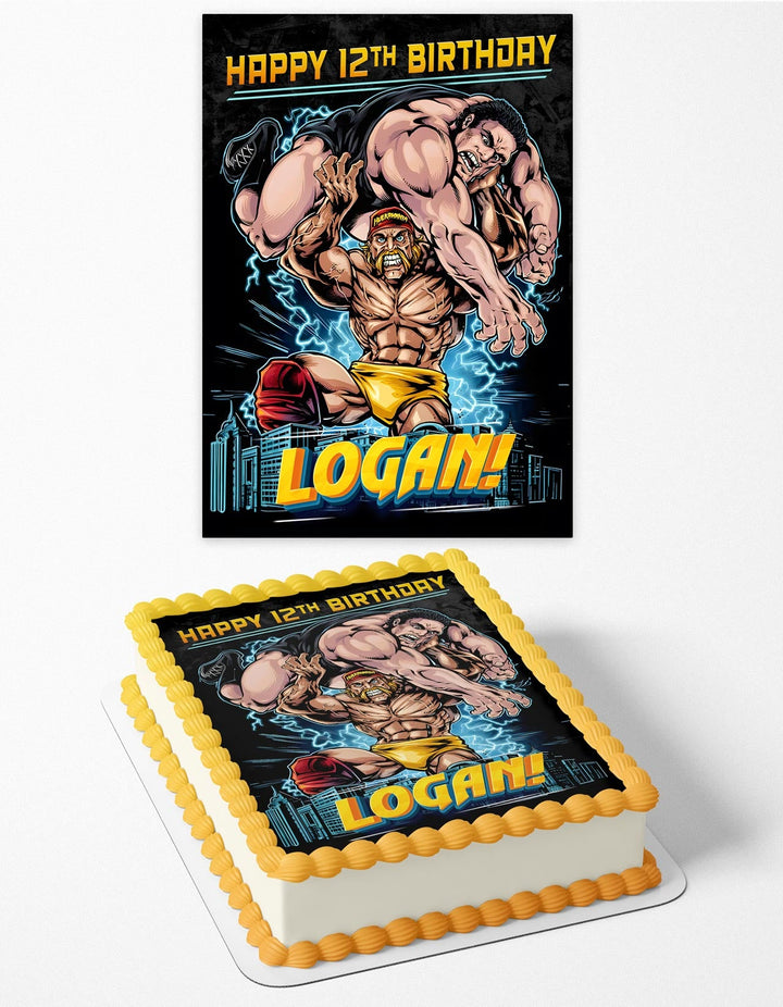 Hulk Hogan vs Andre the Giant WWE Championship Edible Cake Toppers