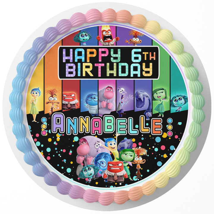 Inside Out 2024 Rd Edible Cake Toppers Round