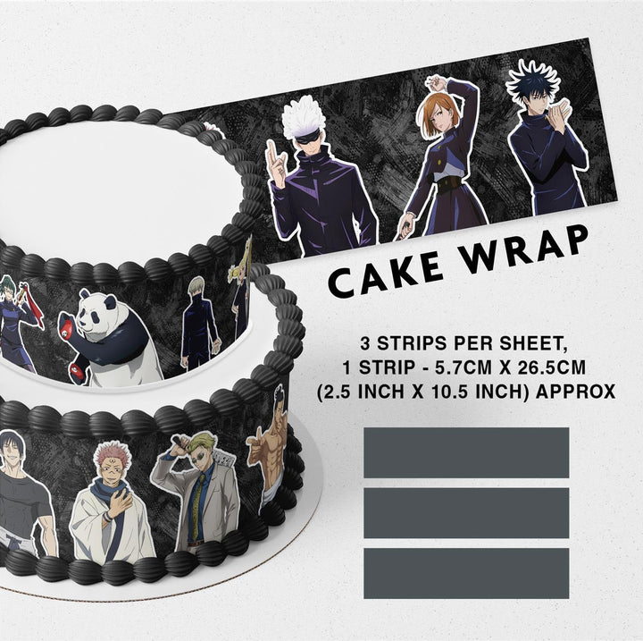 Jujutsu Kaisen Strips Edible Cake Toppers Cake Wraps