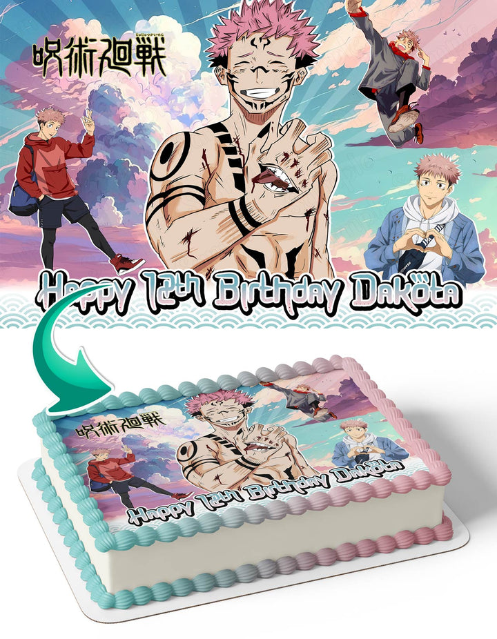 Jujutsu Kaisen Yuji Itadori Sukuna Edible Cake Toppers