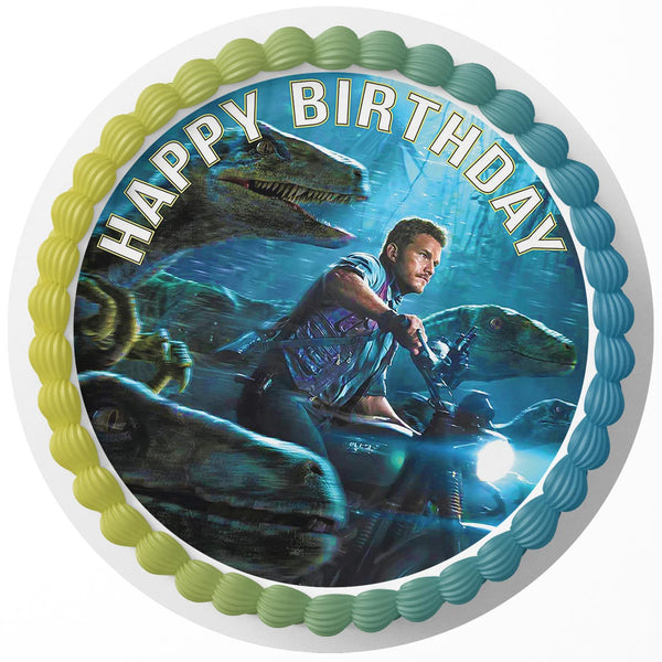 Jurassic World Park Edible Cake Toppers Round