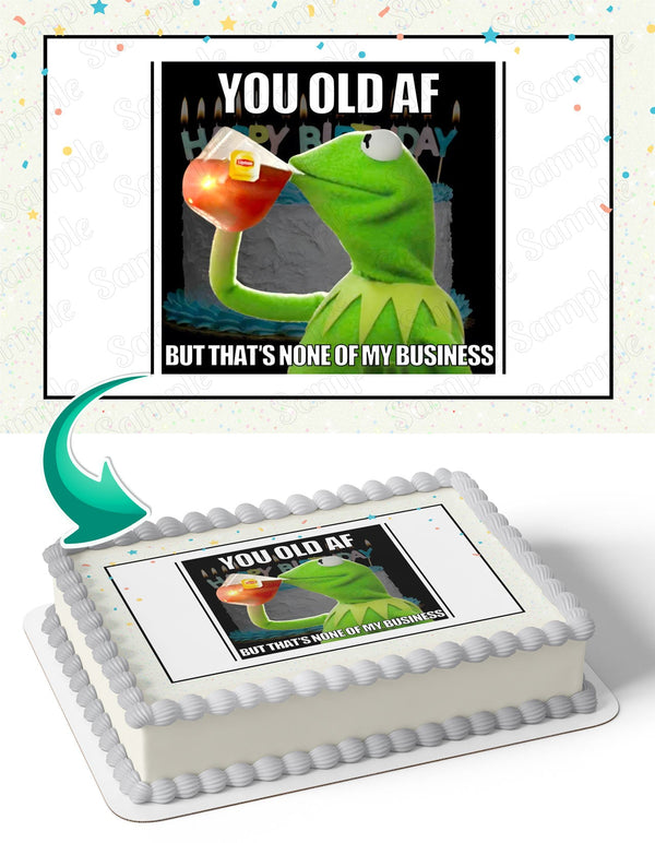 Kermit the Frog Meme Edible Cake Toppers