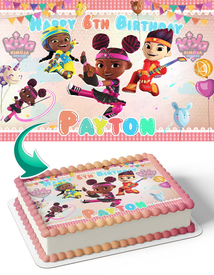 Kiya and the Kimoja Heroes Edible Cake Toppers