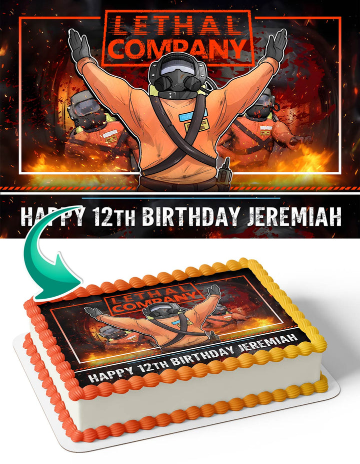 Lethal Company Video Game Edible Cake Toppers