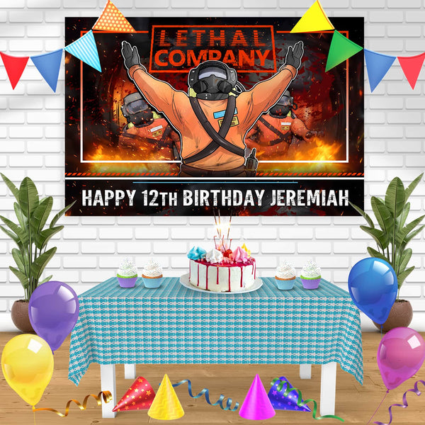 Lethal Company Video Game Bn Birthday Banner Personalized Party Backdrop Decoration