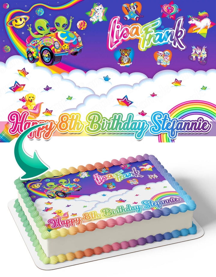 Lisa Frank Art Edible Cake Toppers