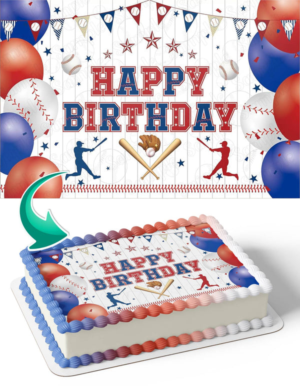 Little League Baseball Edible Cake Toppers