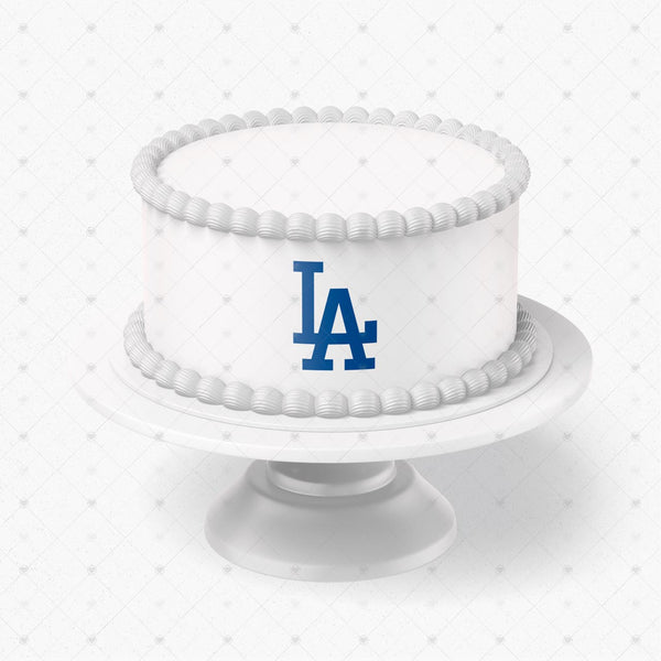 Los Angeles Dodgers Logo Edible Cake Toppers Logos