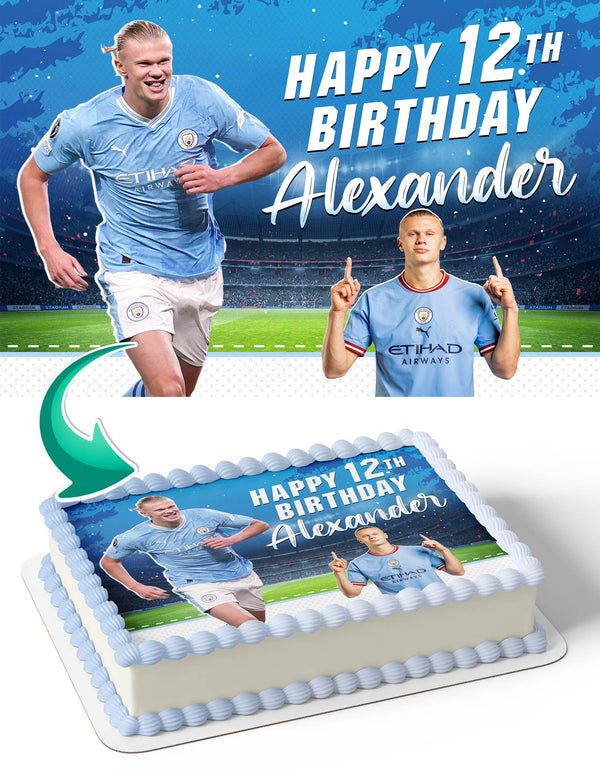 Manchester City Erling Haaland Edible Cake Toppers